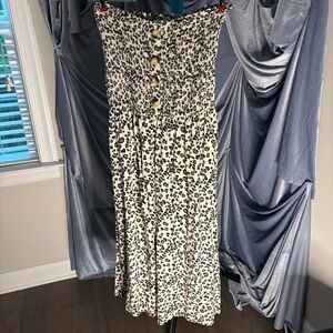Blue Island leopard strapless jumpsuit size medium